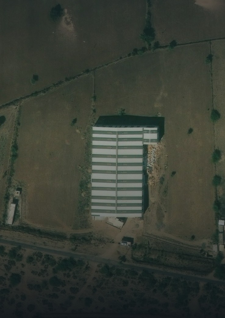 Aerial photograph of the Plush Foams factory